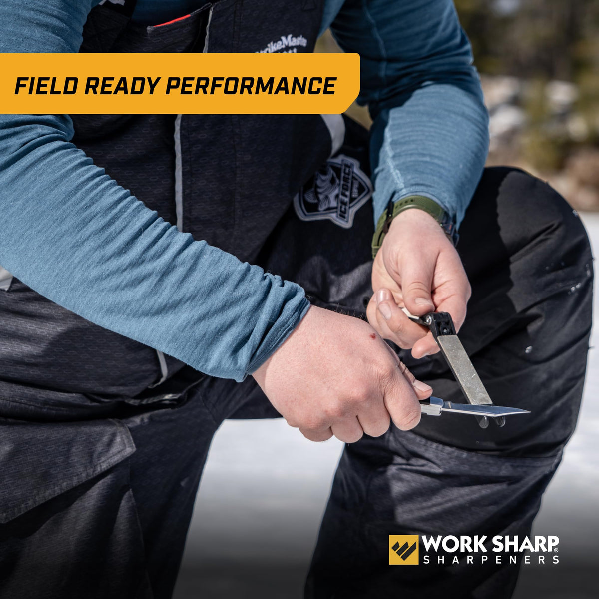 Work Sharp ceramic honing plate for refined edges and long-lasting sharpness.