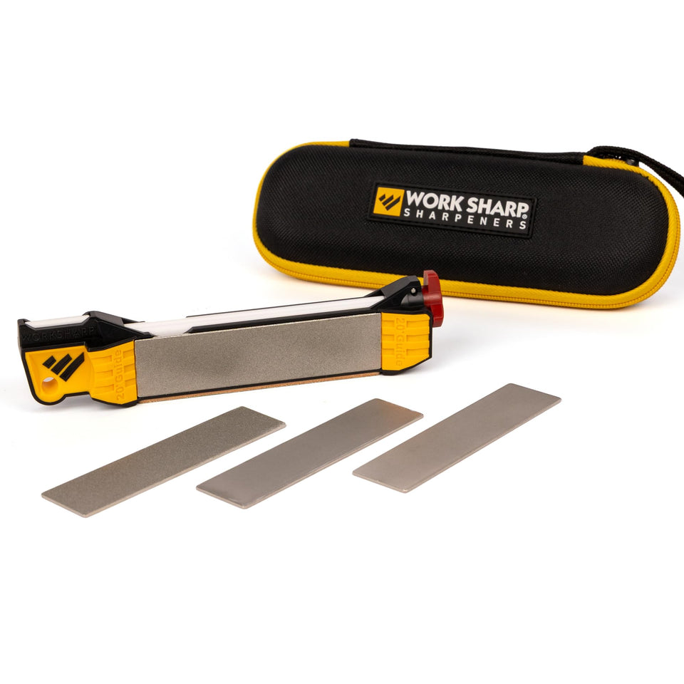 Work Sharp Guided Field Sharpener Elite case for portable sharpening on the go