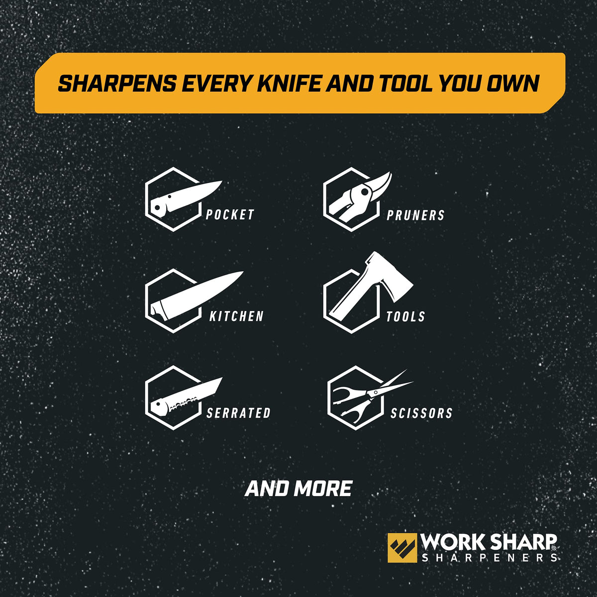 Work Sharp MK2 serrated blades sharpen efficiently for outdoor tools.