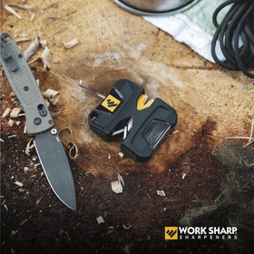 Work Sharp Pivot convex carbide blades rapidly form a durable edge.