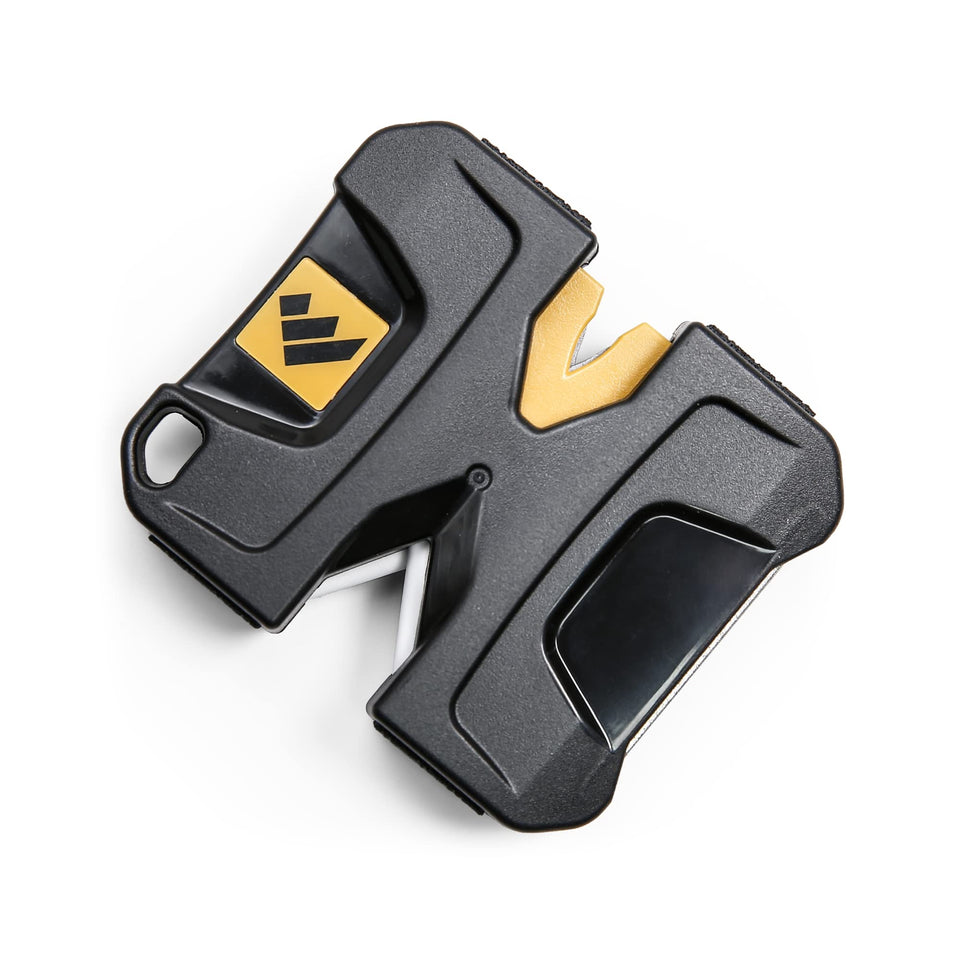Work Sharp Pivot Knife Sharpener showcases compact design for on-the-go sharpening.