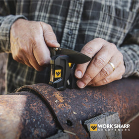 Work Sharp Pivot enables field use with a compact, portable form.