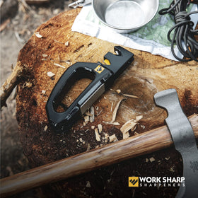 Pivot Pro tool sharpener refining a blade edge quickly