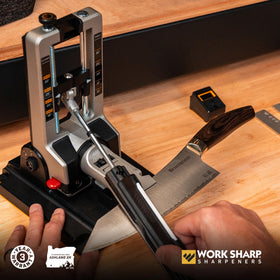Work Sharp Pro Elite small knife table sharpening pen knives at 15 degrees