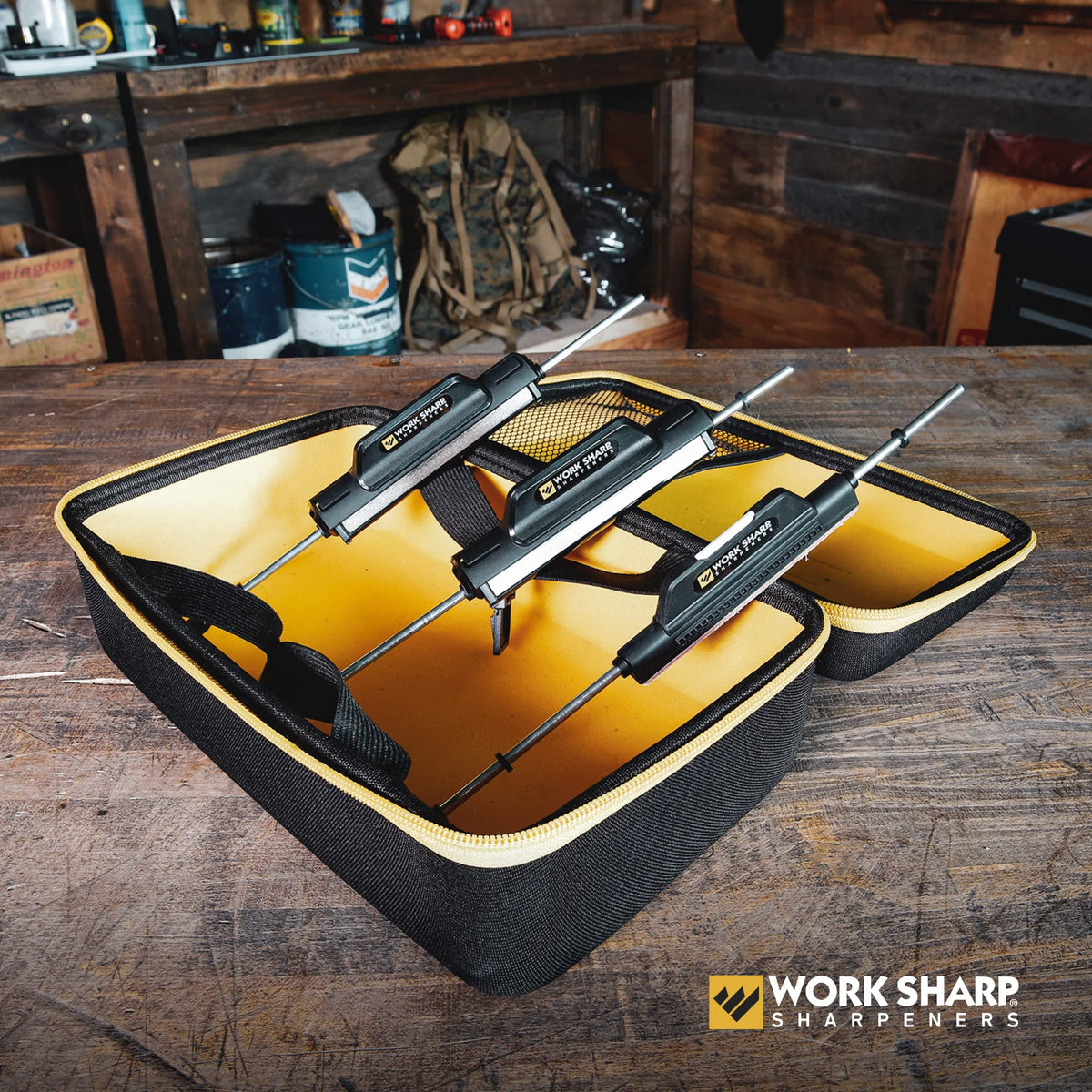 Work Sharp Upgrade Kit carry case keeps components organized and portable