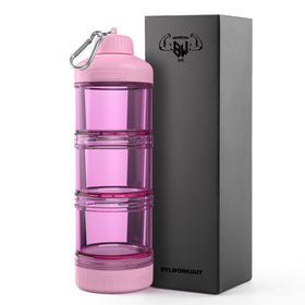 WORKOUT BW BYLWORKOUT pink body shows compact 3-layer storage for workouts on the go.