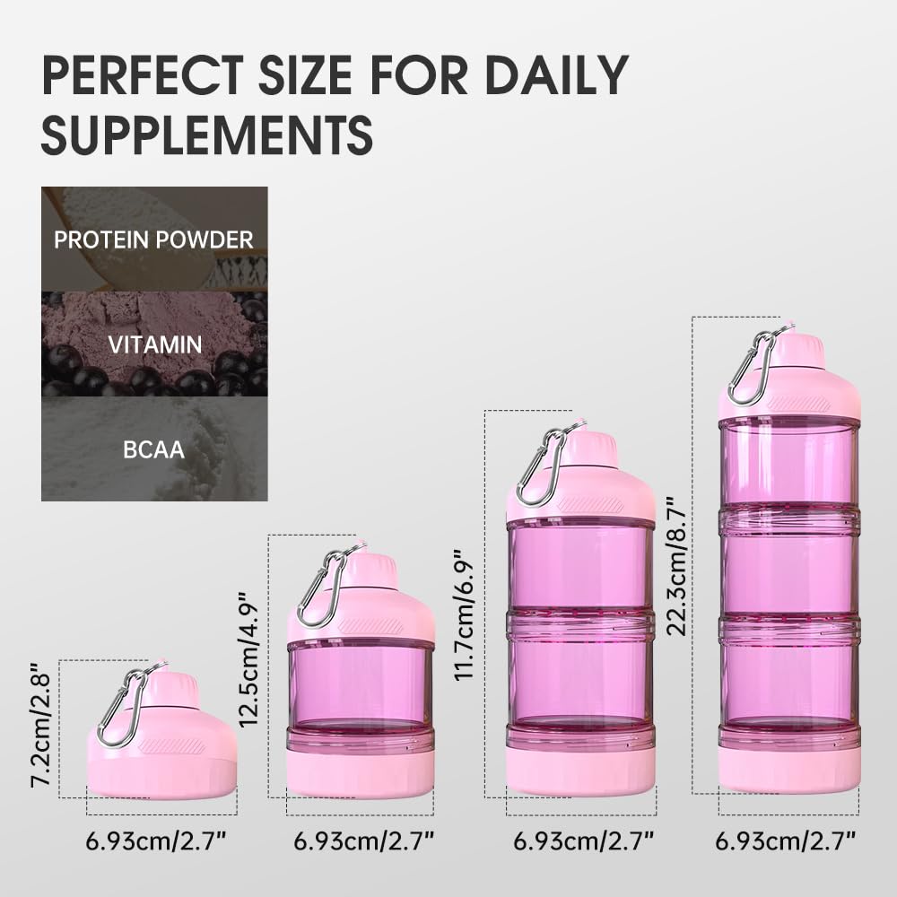 WORKOUT BW BYLWORKOUT multipurpose powder holder suits protein, supplements, and spices.