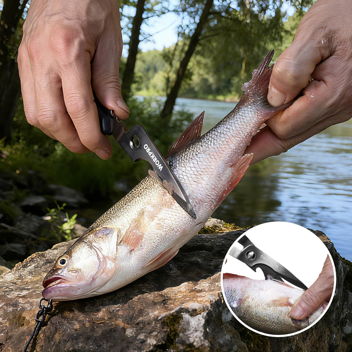 WORKPRO All-purpose heavy-duty scissors tackle meat, fish, and veggies confidently.