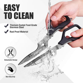 WORKPRO Scissors bone notch helps tackle poultry tasks with precision.