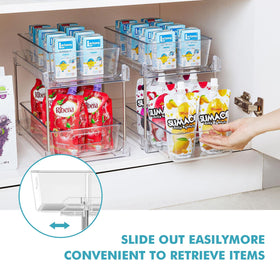 World-in-one anti-slip silicone stoppers secure the organizer during drawer use.