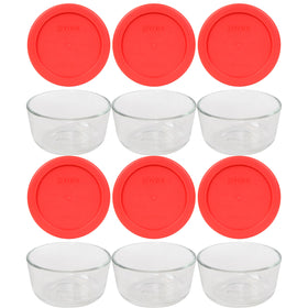 World Kitchen Pyrex 1-cup bowls ready for precise portions and meal prep.