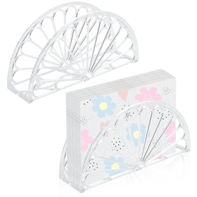 Worldity 24 Pcs Napkin Holder on tabletop keeps napkins tidy and accessible.