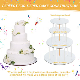 Worldity 10-inch cake board provides clean edges for professional tiers.