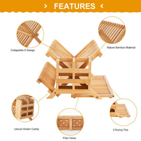 Worthyeah plate holder on bamboo rack fits cups and lids neatly.