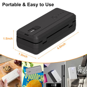 WOSERLD 2-in-1 sealer and cutter with magnetic back for easy storage.