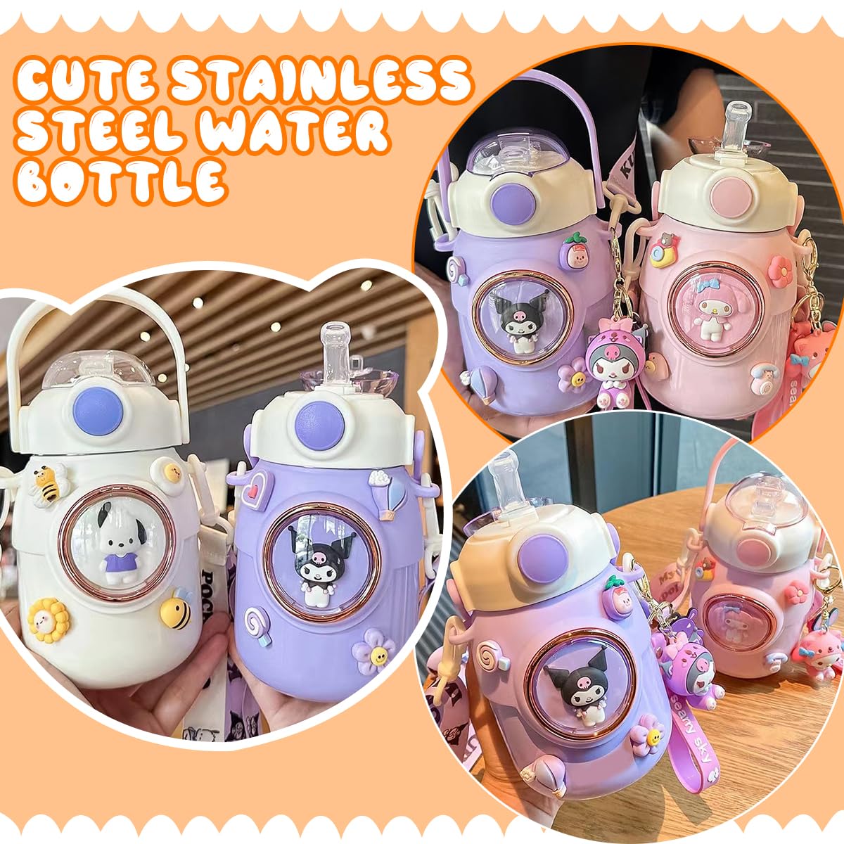 Woskailly bottle keychain decor adds portability and fun.