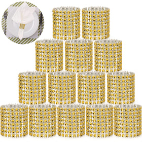 Wotoban bling napkin rings set of 150 in gold add elegant sparkle to table settings.