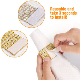 Wotoban easy-clean velcro napkin rings simplify after-dinner cleanup.