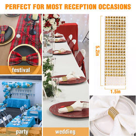 Wotoban wedding table napkin rings elevate formal dining ambiance.