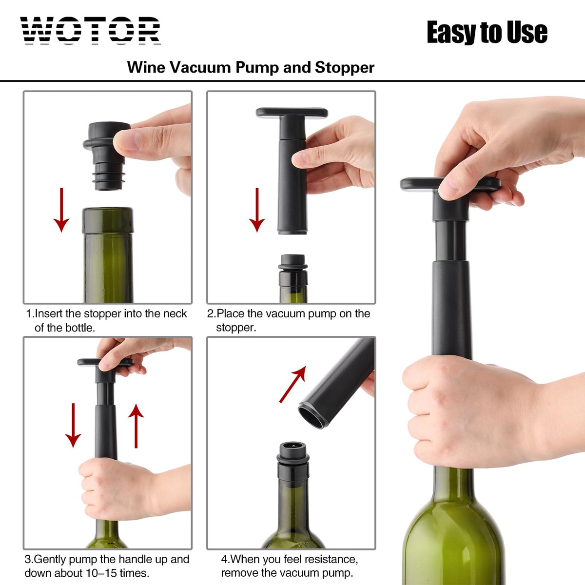 WOTOR twenty-stopper set ready for multiple bottles.
