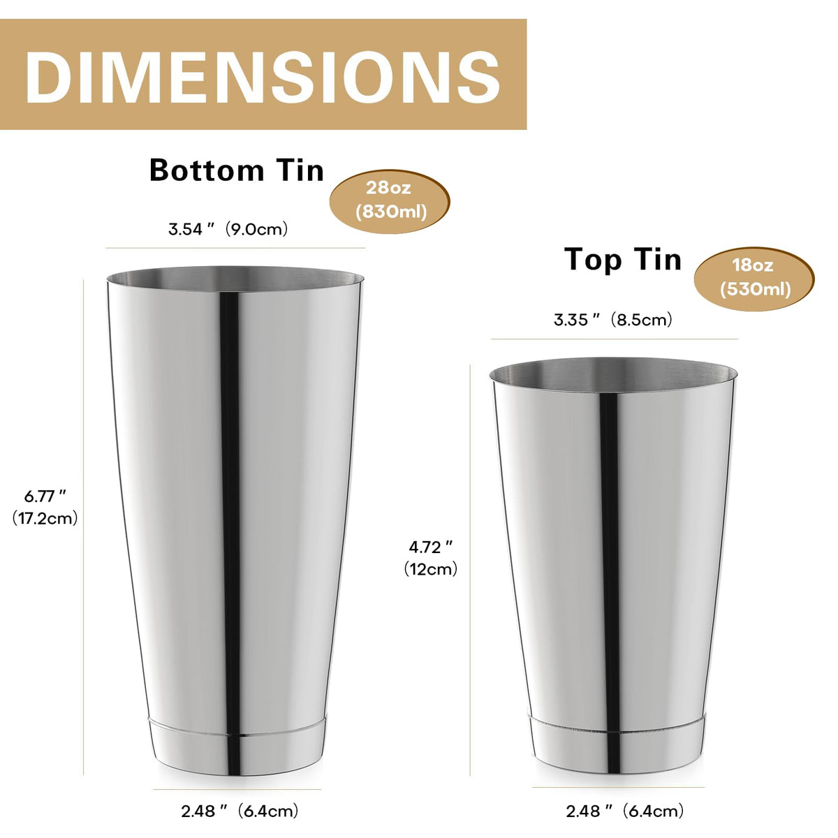 WOTOR Boston Shaker professional bar tools for home and commercial use.
