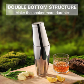 WOTOR Boston Shaker two-piece construction 18oz for balanced mixes.