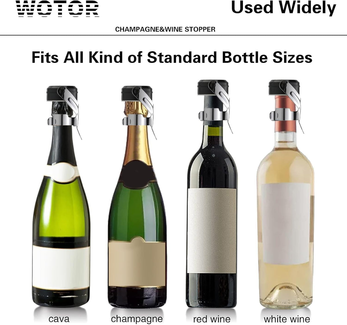 WOTOR easy-use stopper with click-in sealing.