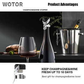 WOTOR leak-proof stopper prevents spills after opening.