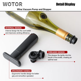 WOTOR stopper in bottle shows tight seal to preserve wine