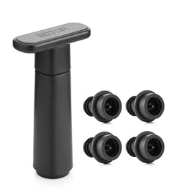 WOTOR Wine Saver pump sealing a bottle to preserve aroma and flavor.