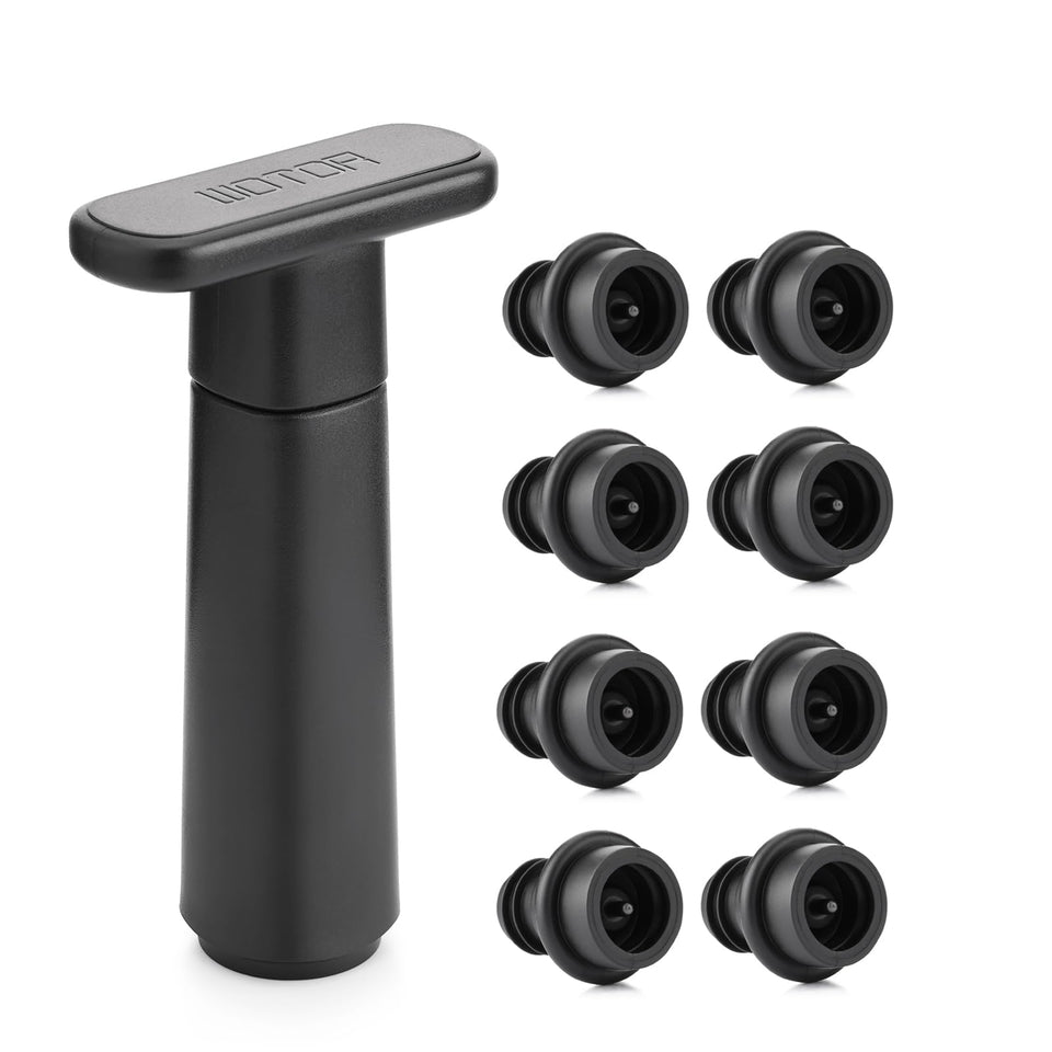 WOTOR wine saver pump demonstrates compact design for preserving wine flavor
