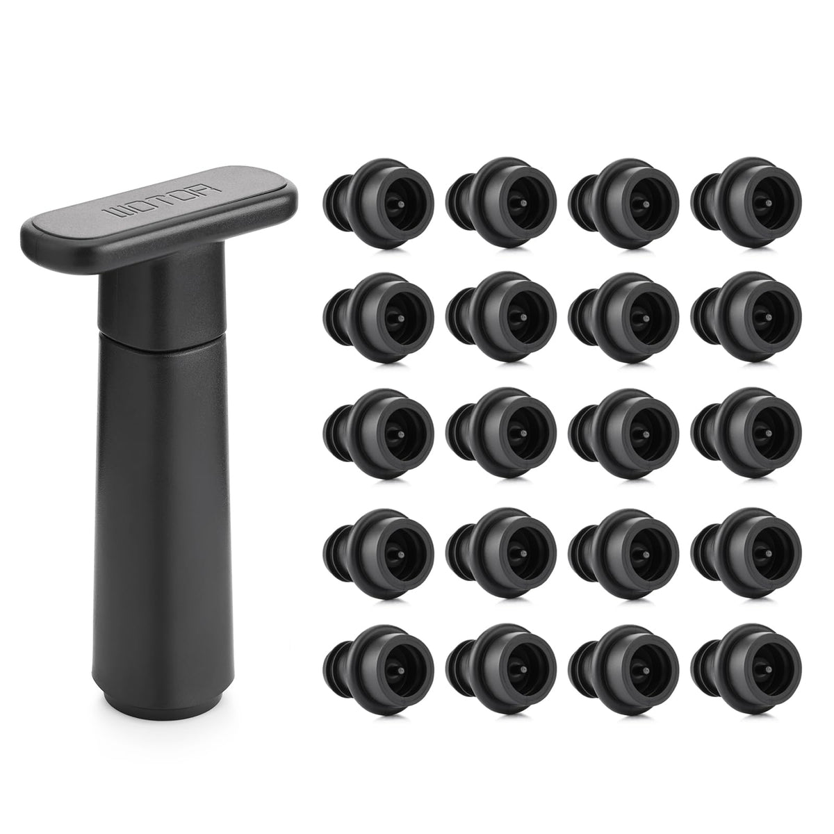 WOTOR wine saver pump seals the bottle to preserve aroma.