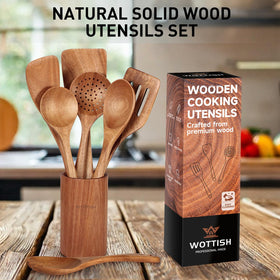 WOTTISH fried spatula wood for flipping and sautéing