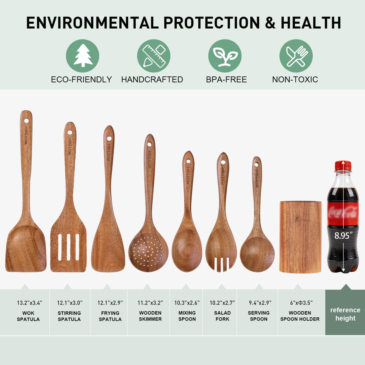 WOTTISH salad spoon perfect for tossing salads and seasoning