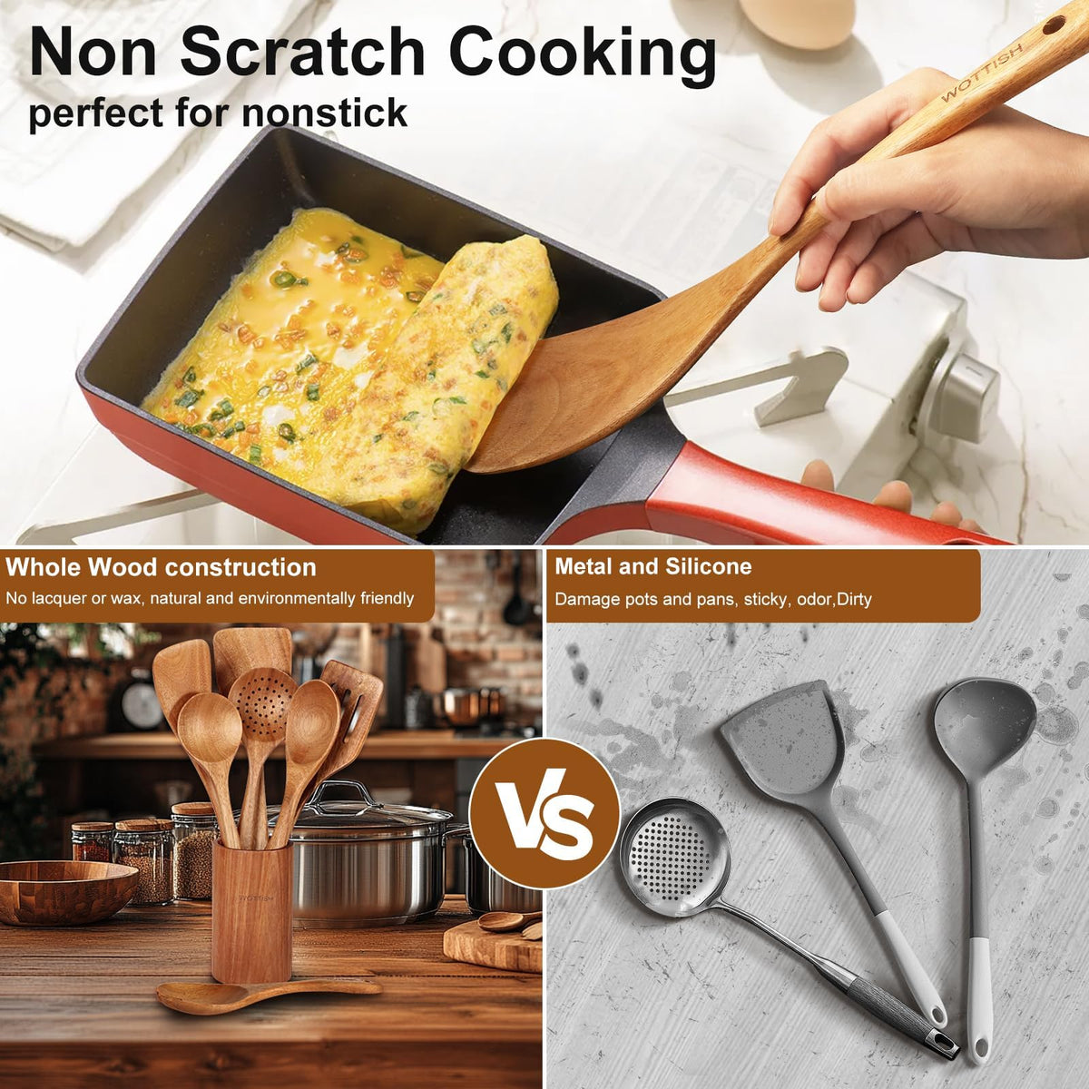 WOTTISH strainer spoon designed for balanced stirring and serving