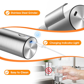 WOWBOX rechargeable grinder with long-lasting battery supports many meals between charges