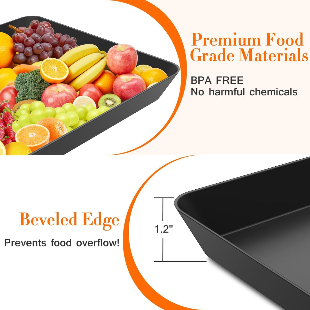 WOWBOX shatter-resistant serving tray stands up to daily party use