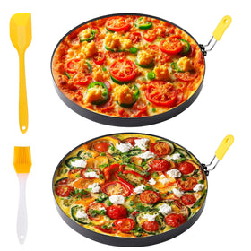 WOWITIS 10-inch omelette ring on a pan for large, evenly cooked eggs.