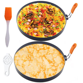 WOWITIS 8-inch omelette ring in stainless steel for large omelets.