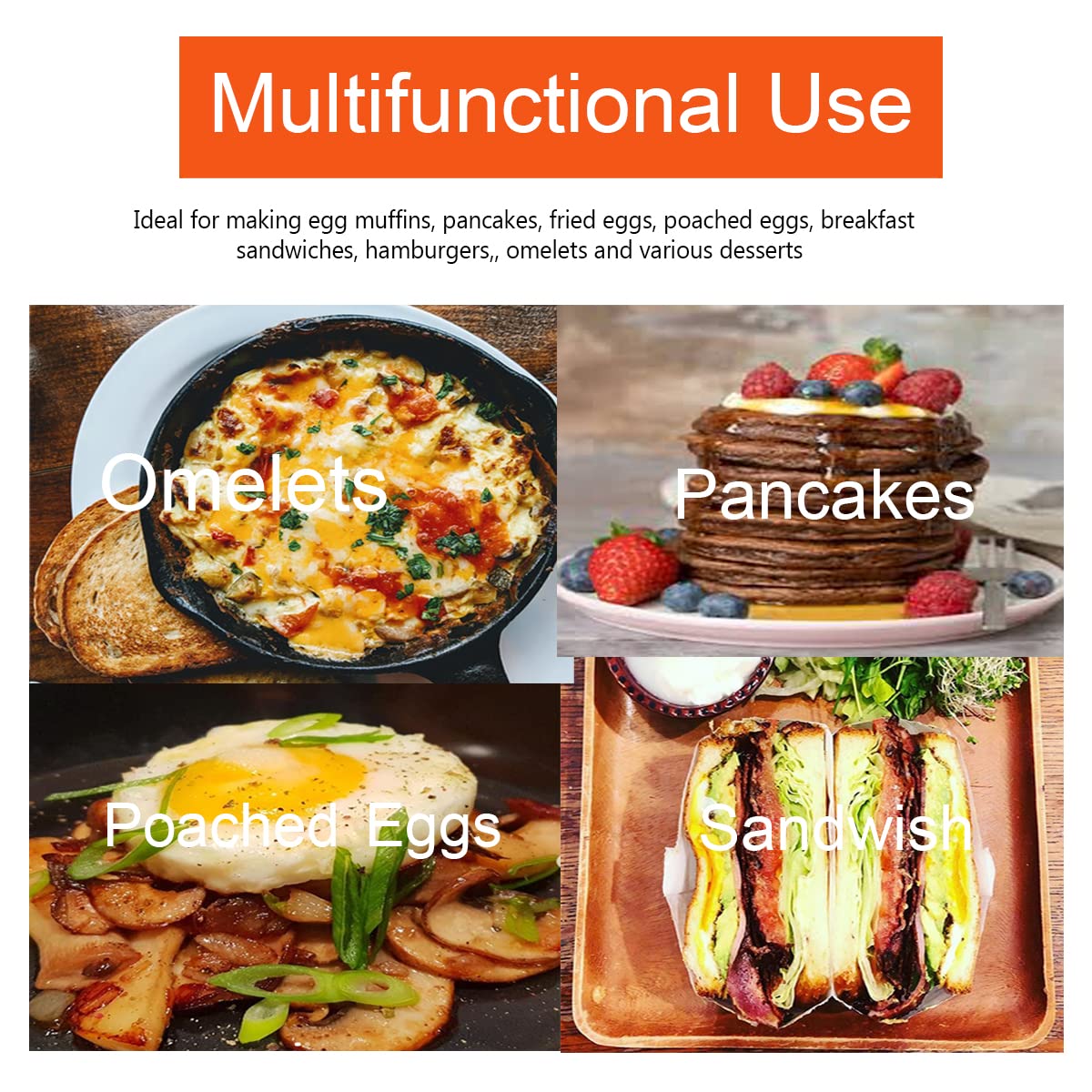 WOWITIS flat-bottom design ensures even cooking and neat whites.