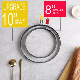 WOWITIS stainless steel egg ring close-up showing non-stick surface for easy release.