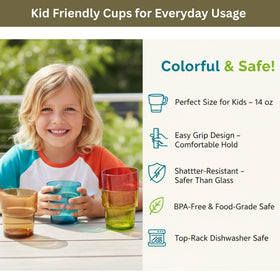 WowProLiv amber 14 oz tumbler, great for juice on outdoor adventures