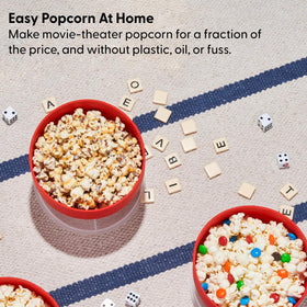 W&P Popper lid doubles as a measuring cup for precise kernel portions.