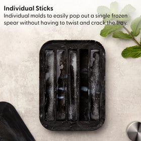 W&P Peak herb-fruit infused ice cubes for flavor.