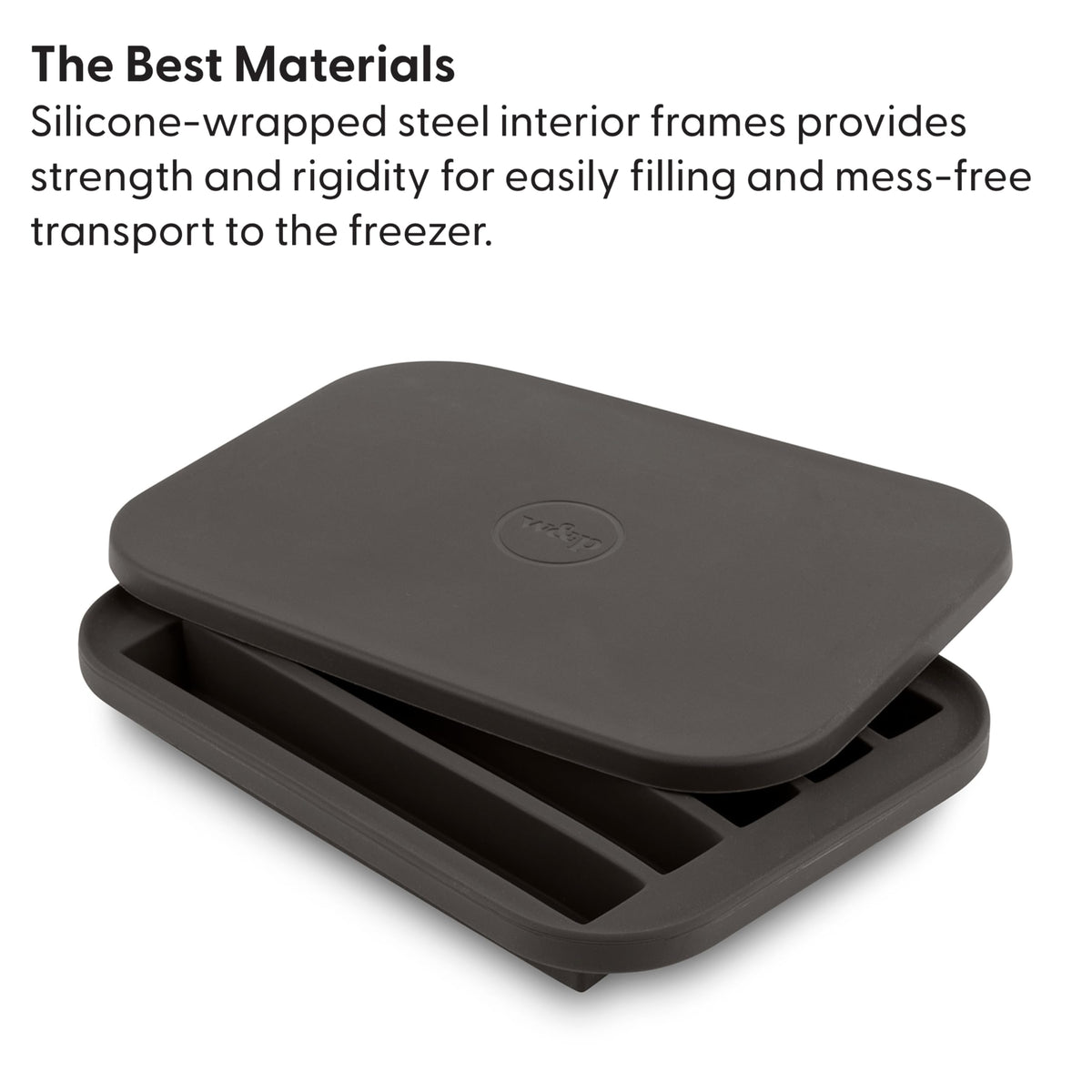 W&P Peak lid on tray for secure, space-saving storage.
