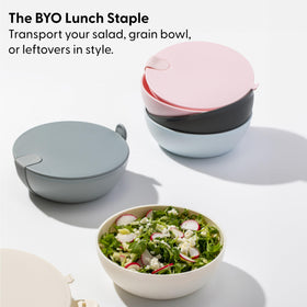 W&P Porter Bowl rigid plastic lid provides a durable seal for meals on the go