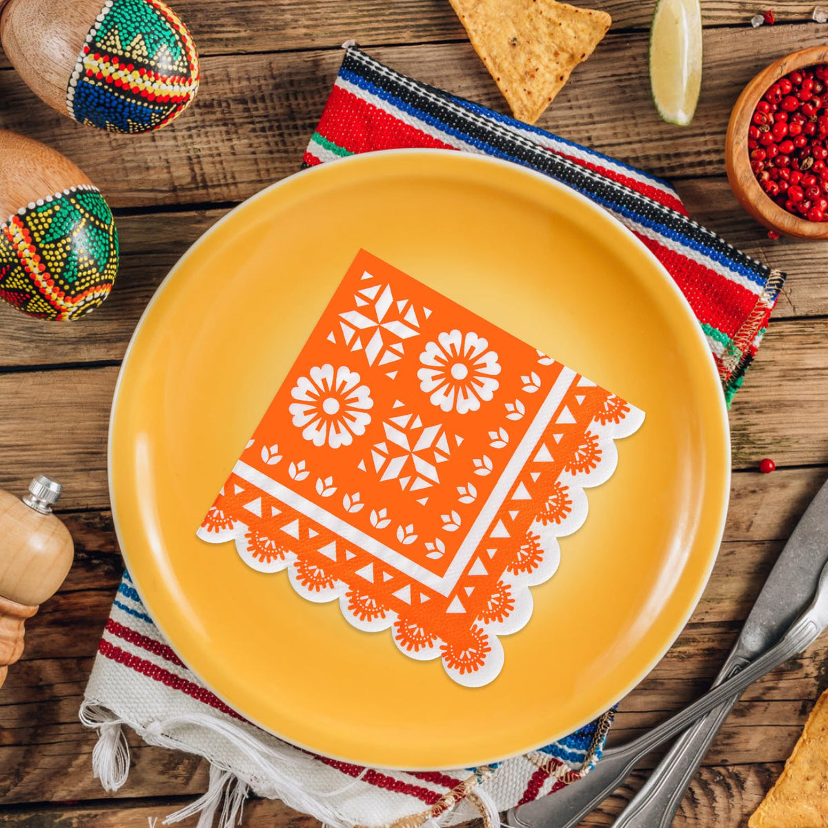 WQCI fiesta napkins 100-pack ideal for large celebrations and events.