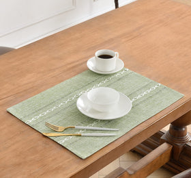 Wracra placemats are easy to clean and machine washable.