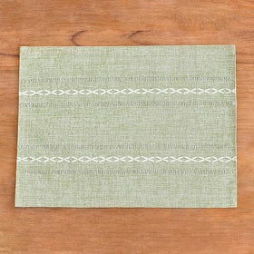 Wracra 12x18 sage green placemats emphasizing heat resistance and durable craft