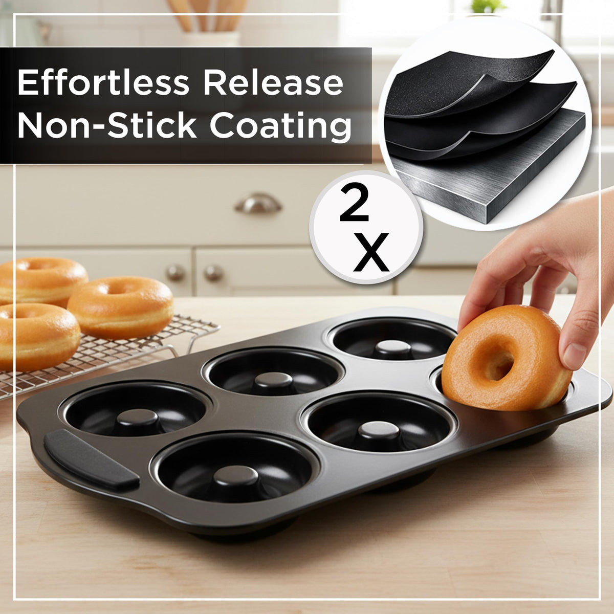 Wrenbury Bagel Pan is oven and dishwasher safe for simple cleanup.